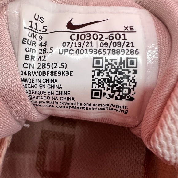 Nike Women's Zoom Winflo 7 'Barely Rose' CJ0302-601 Running Training Sneakers - Picture 5 of 14